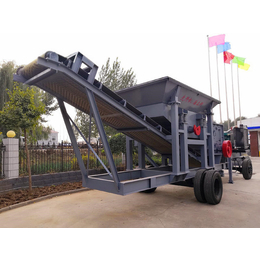 建筑垃圾輪胎式移動*碎機(jī) 移動式石頭石子制砂機(jī)設(shè)備